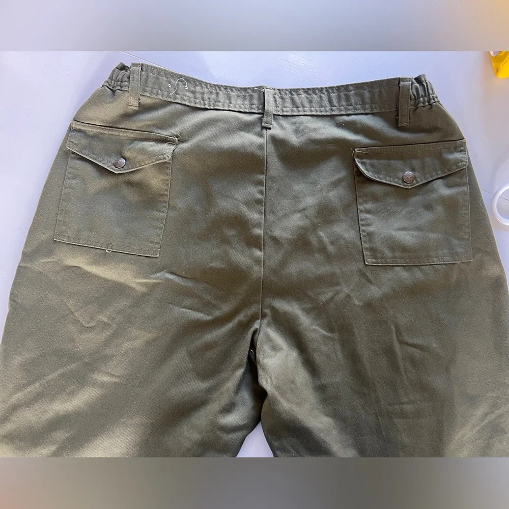 Vintage‎ Boy Scouts Of America Pants Mens 40x31 Green Cargo Uniform Stretch - Picture 3 of 5